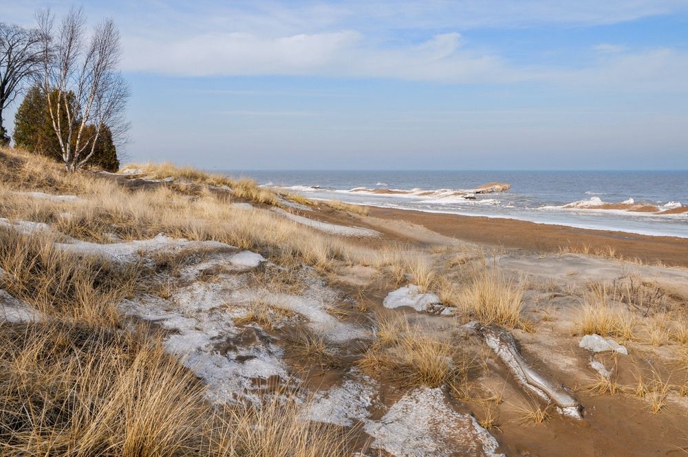 Sandy beach of Point Beach State Forest