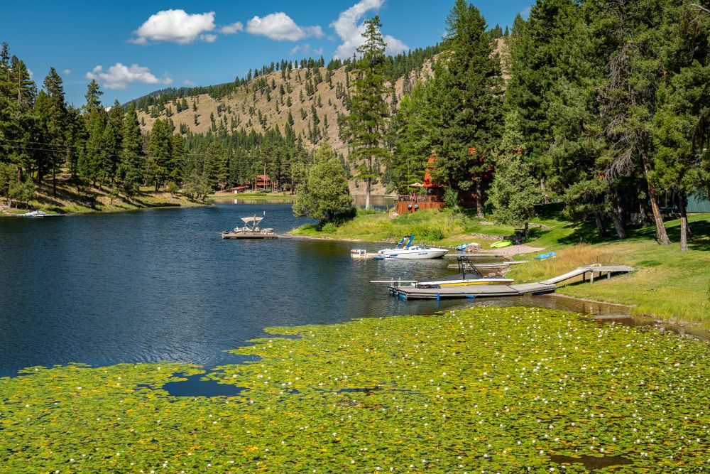 The waters of Salmon Lake State Park