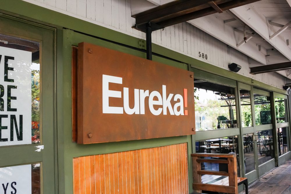 Exterior of Eureka! restaurant at Claremont Packing House