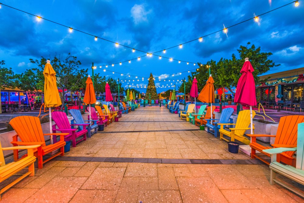 Colorful beach chairs at Lauderdale By The Sea Beach