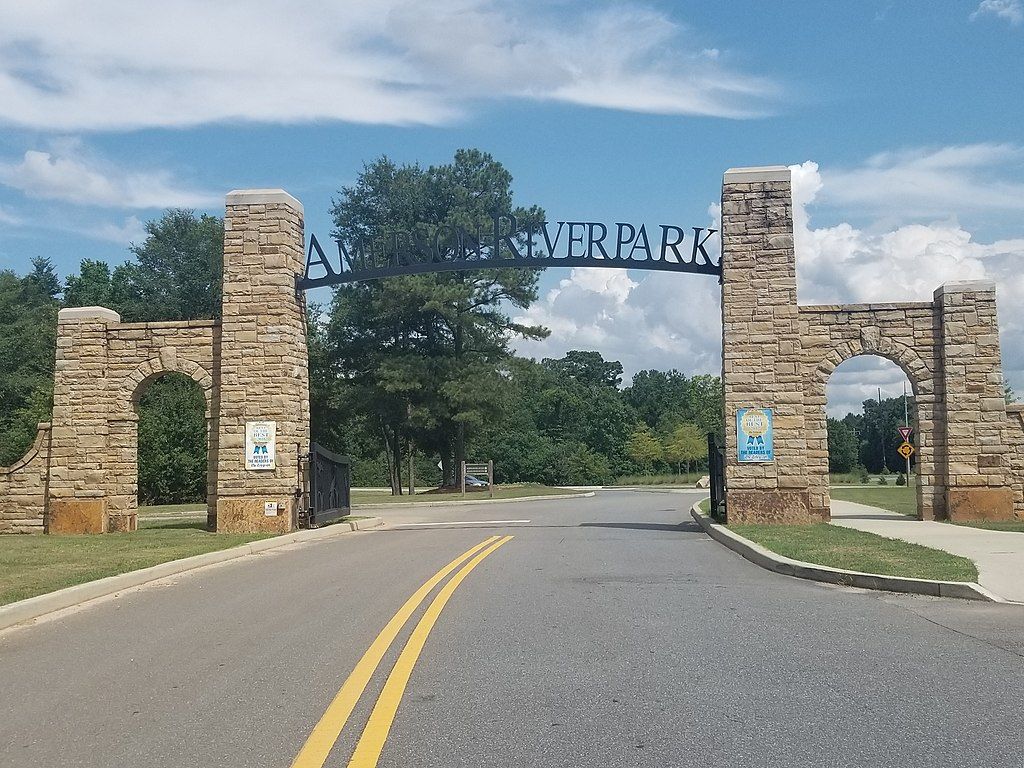 Entrance arch of Amerson River Park
