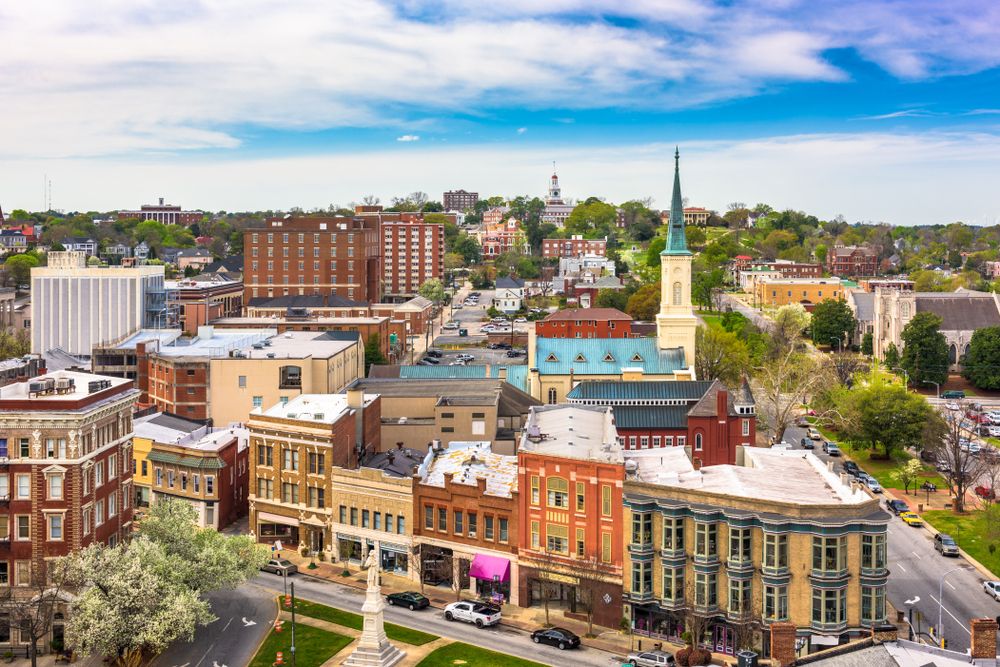 Aerial view of Downtown Macon