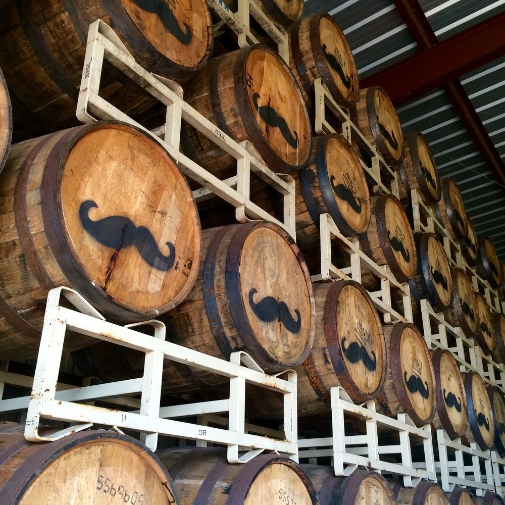 Alcohol barrels in Hali’imaile Distilling Company