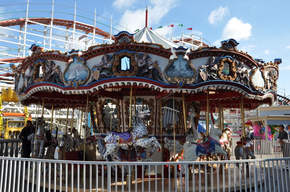 A carousel in Belmont Amusement Park