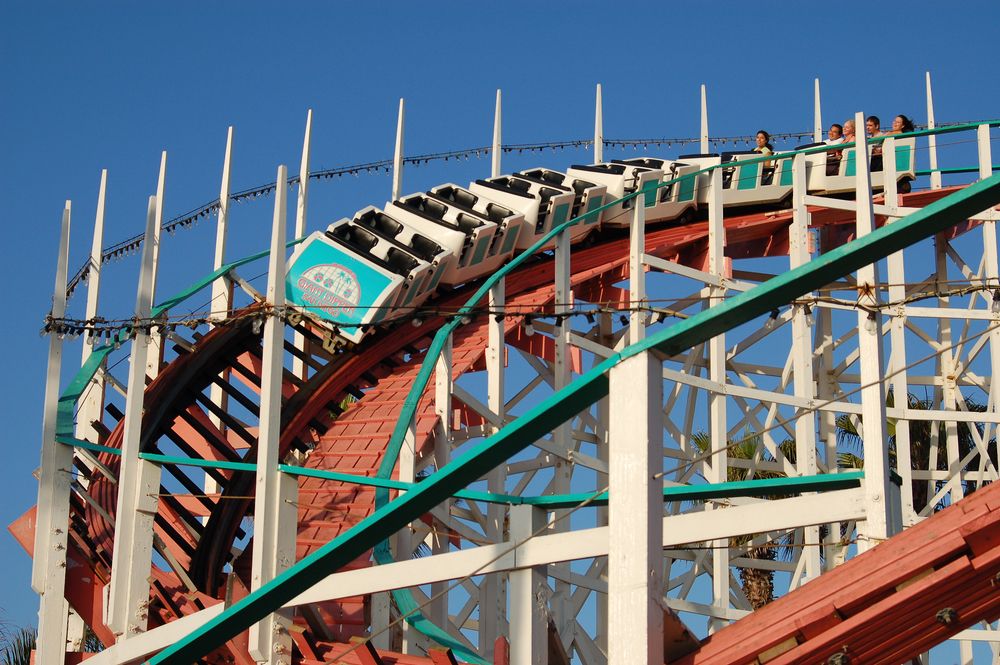 Part of a rollercoaster in Belmont Amusement Park