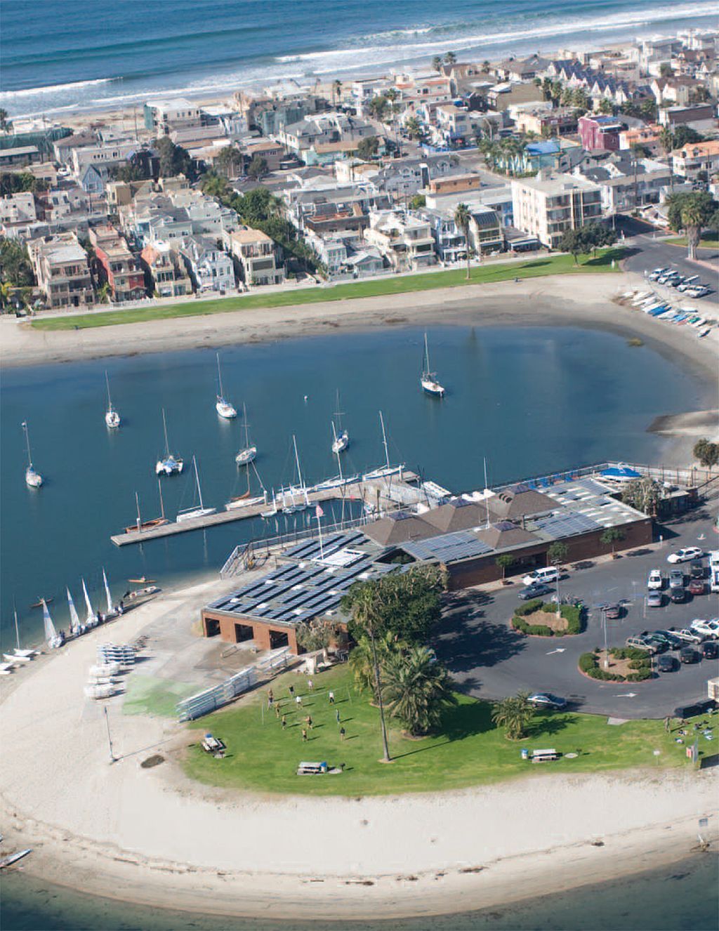 Aerial view of Mission Bay Aquatic Center