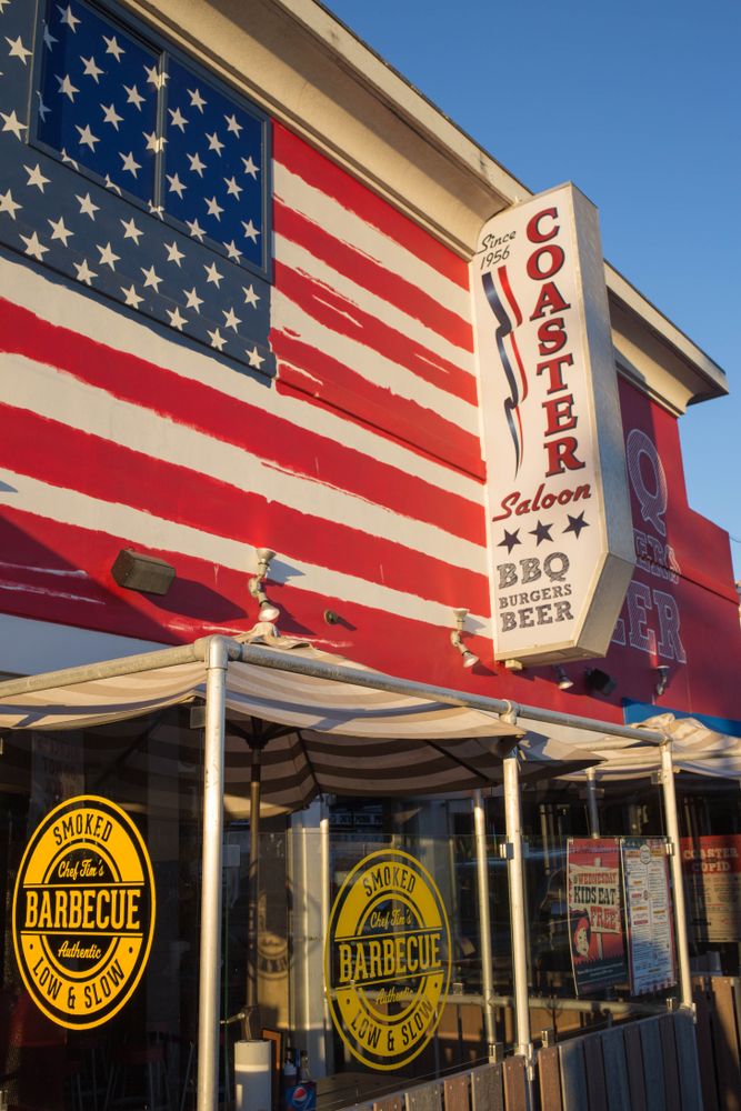 A barbecue restaurant at mission beach