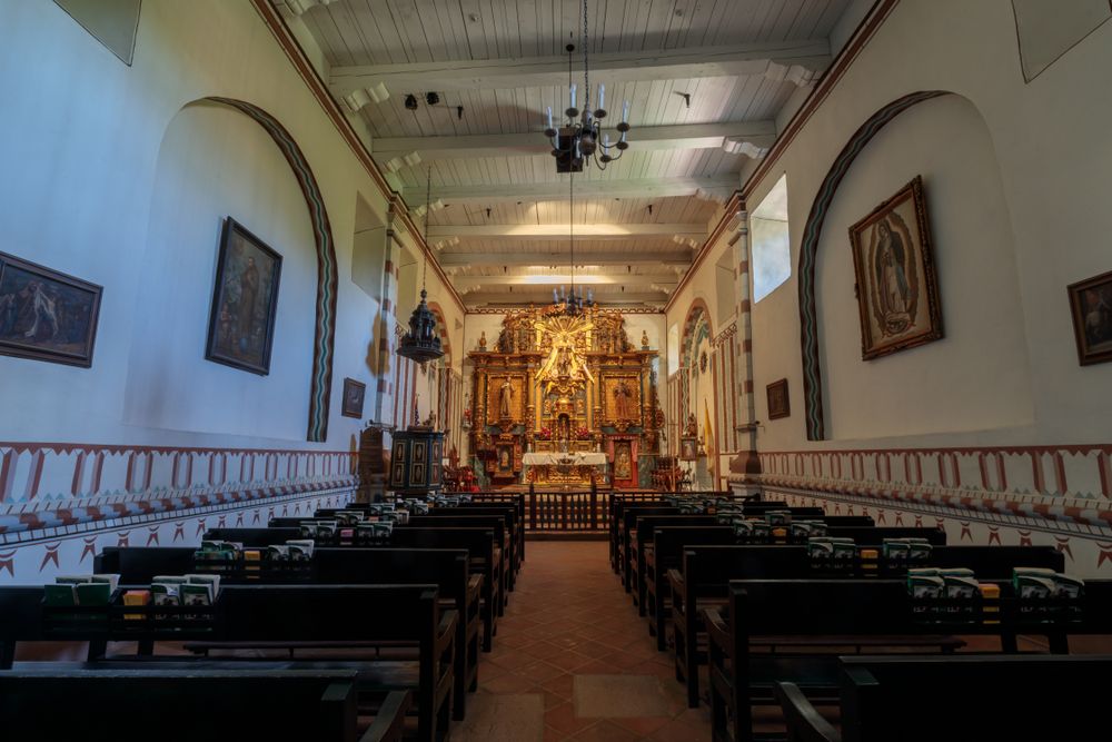 Inside View of Mission San Fernando Rey de España