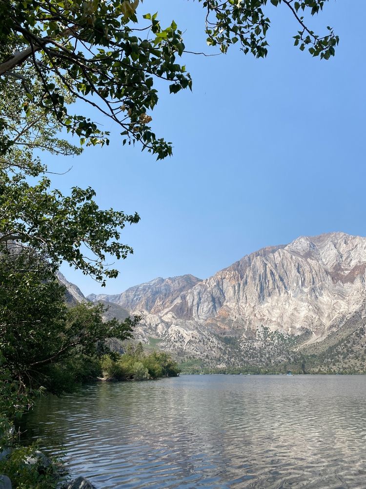 Scenic view of Convict Lake