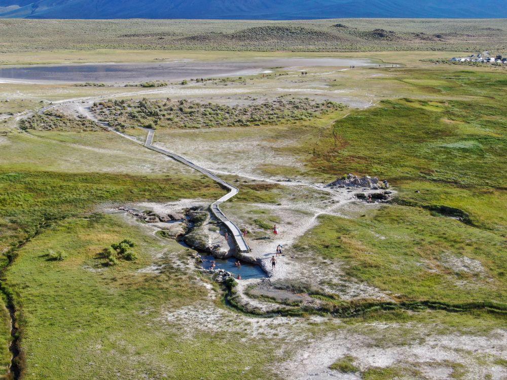Aerial view of Wild Willy’s Hot Springs