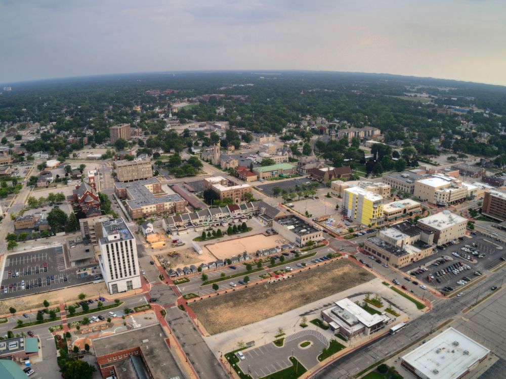 Aerial view of Downtown Muskegon