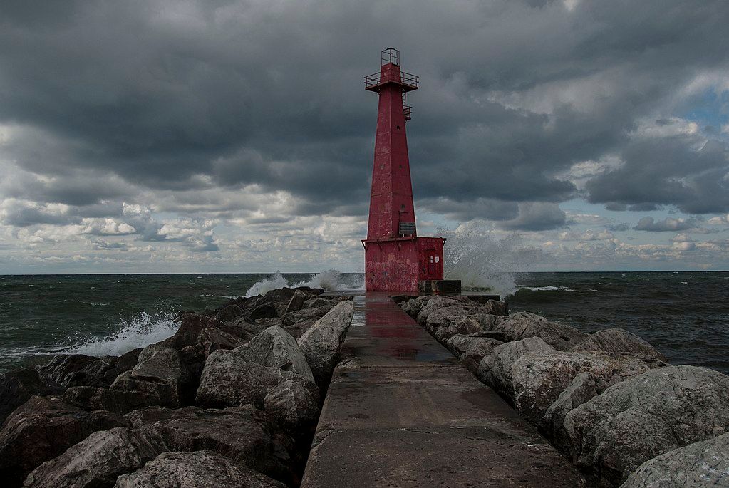 Exterior of the Muskegon South Pierhead Lighthouse