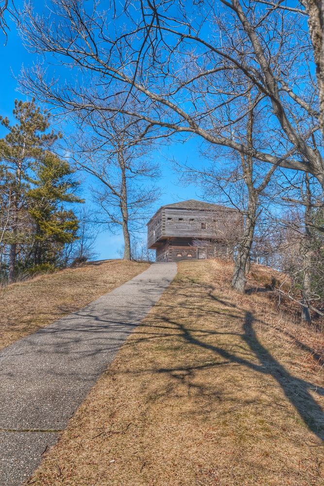 Historic blockhouse at Muskegon State Park