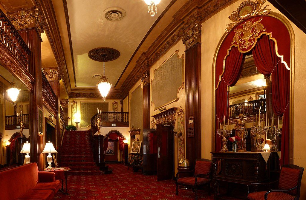 The lobby of Coleman Theatre