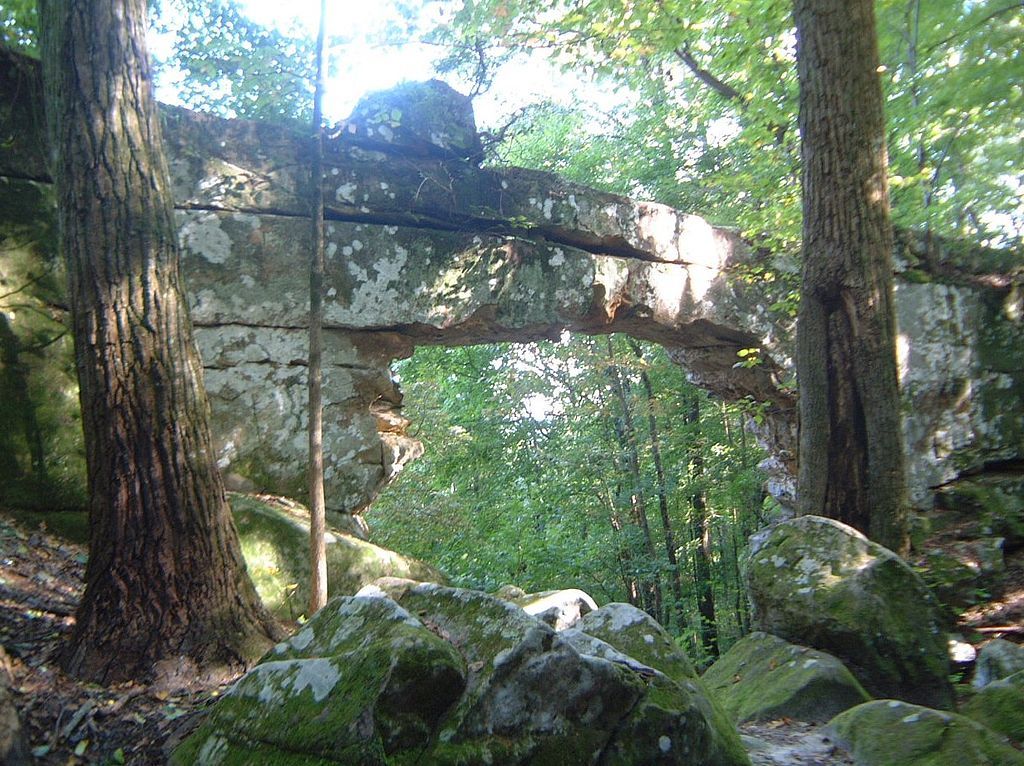 The stone arch of Sewanee Natural Bridge.
