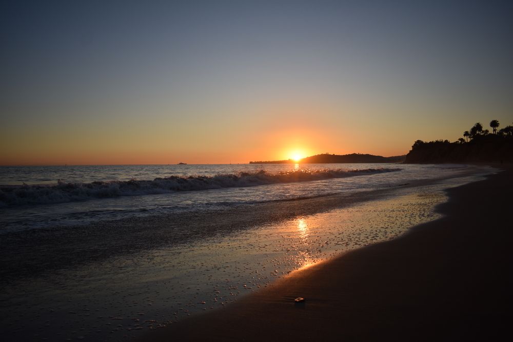 Sunset view from the Butterfly Beach