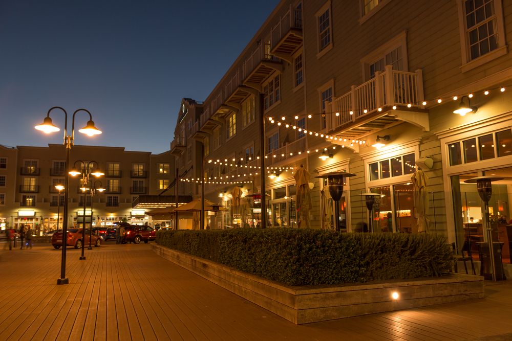 Night scene at Cannery Row