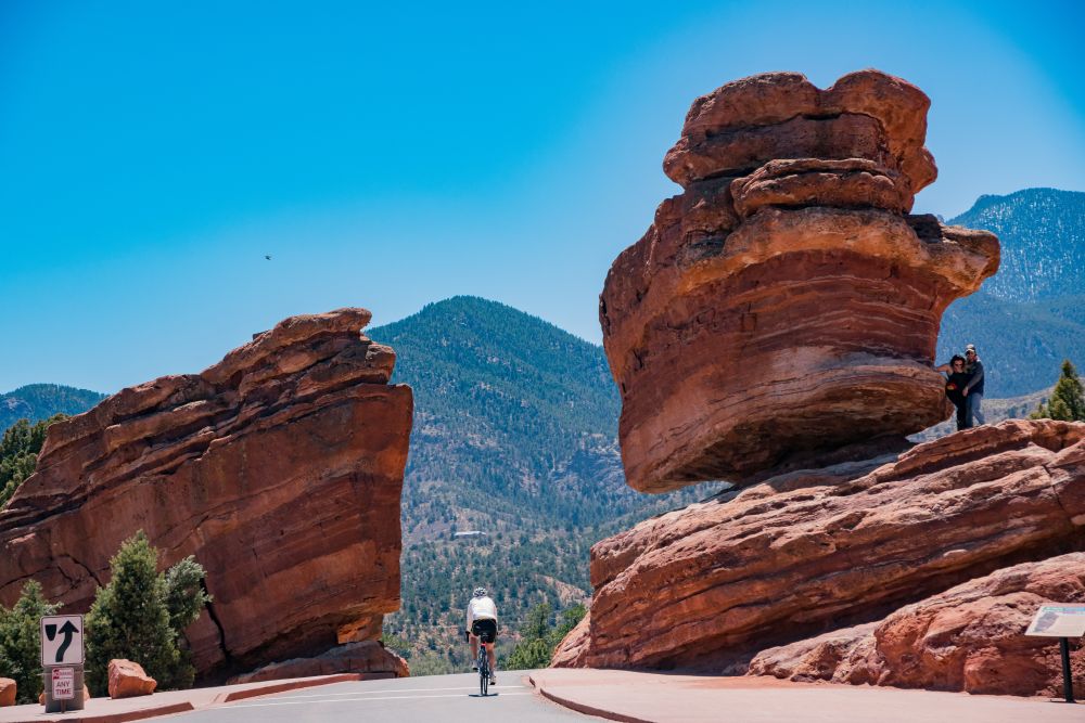 Huge balanced rocks at Garden of the Gods.