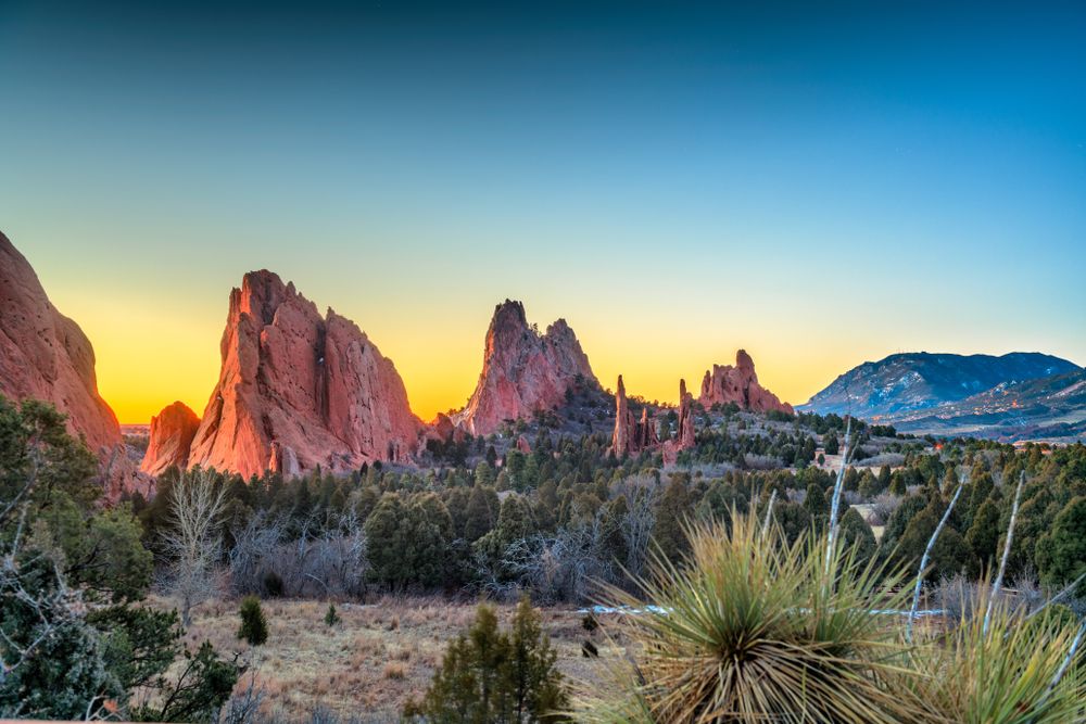 Sunset view from Garden of the Gods.