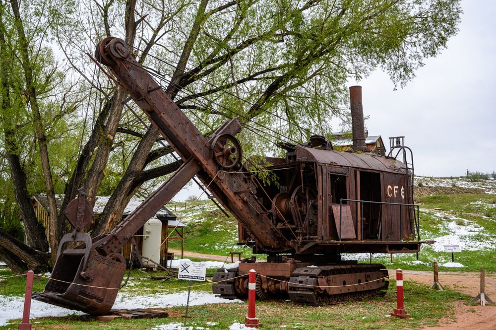 A rusty vehicle at Western Museum of Mining & Industry.