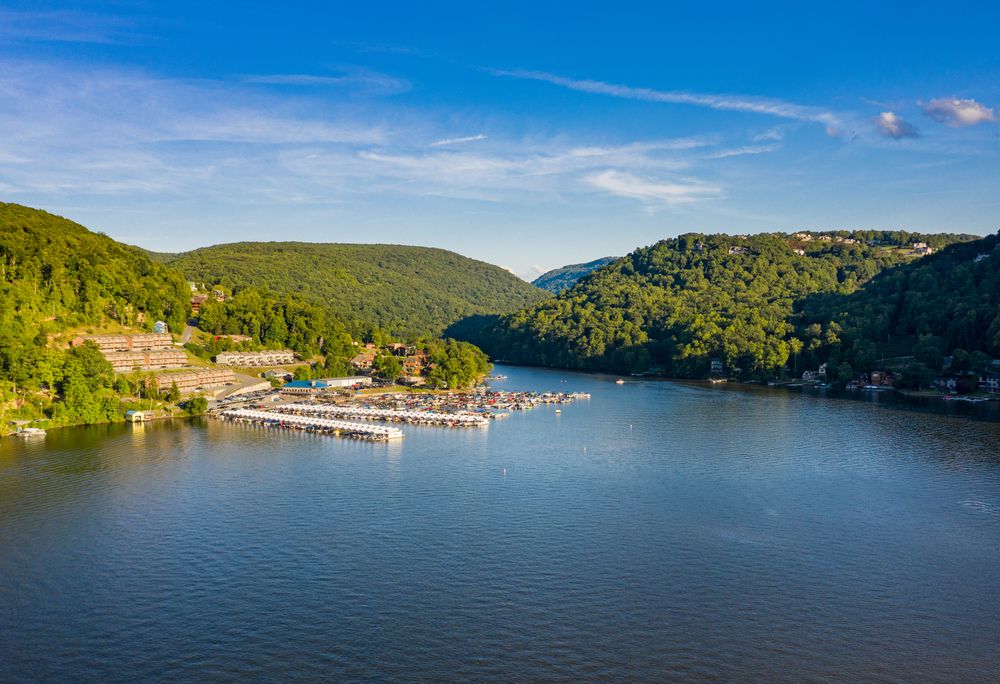 Aerial view of Cheat Lake