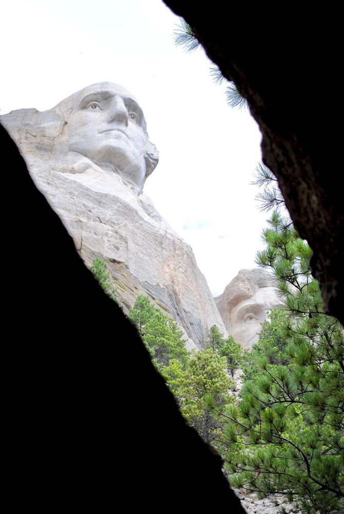 View of mount rushmore from the Presidential Trail