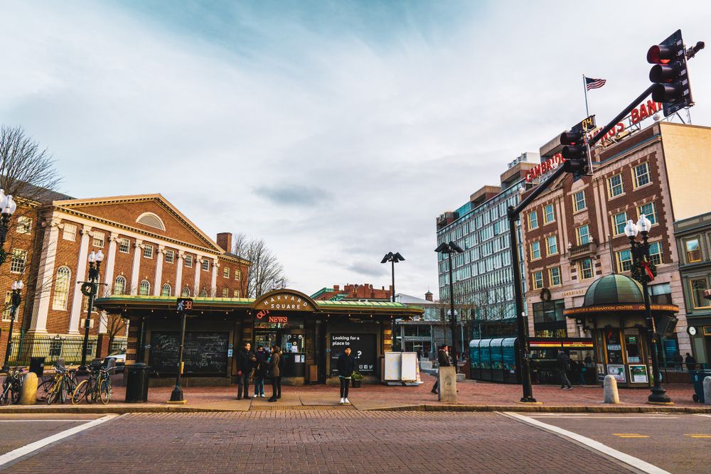 Daytime view of Harvard Square