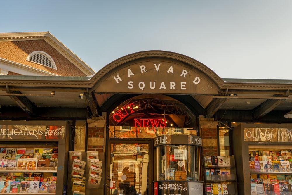News stand at Harvard Square