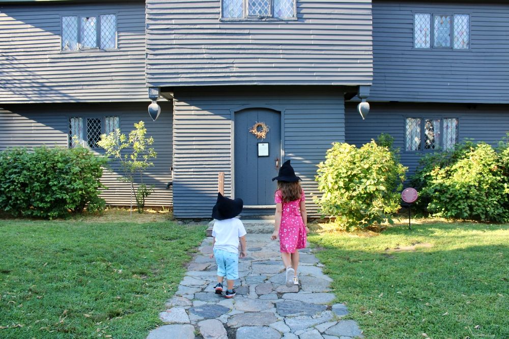 Children approaching The Witch House