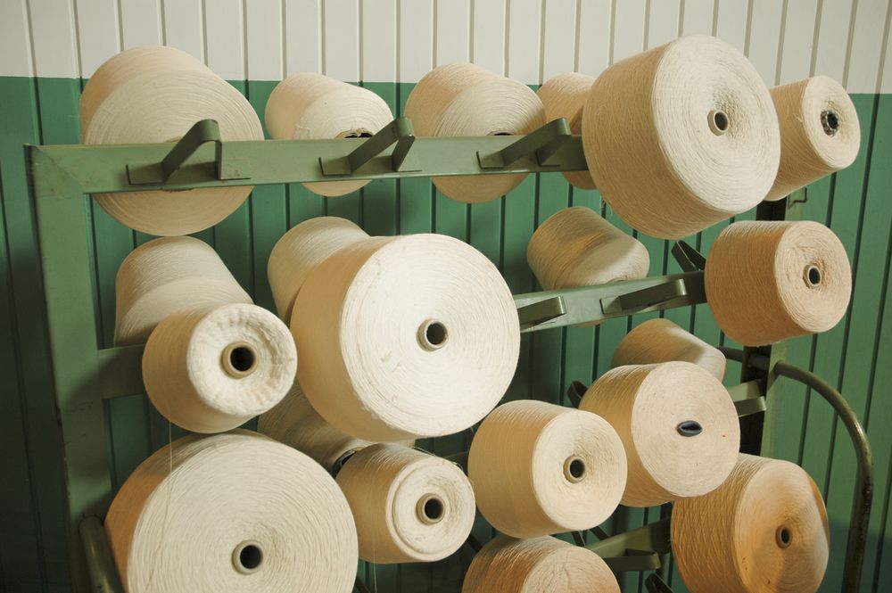 Cotton spools in the Boott Cotton Mills Museum