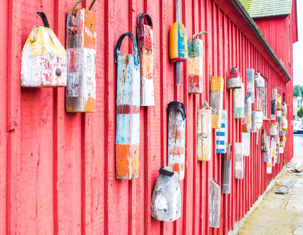 Buoys on Motif No. 1 walls