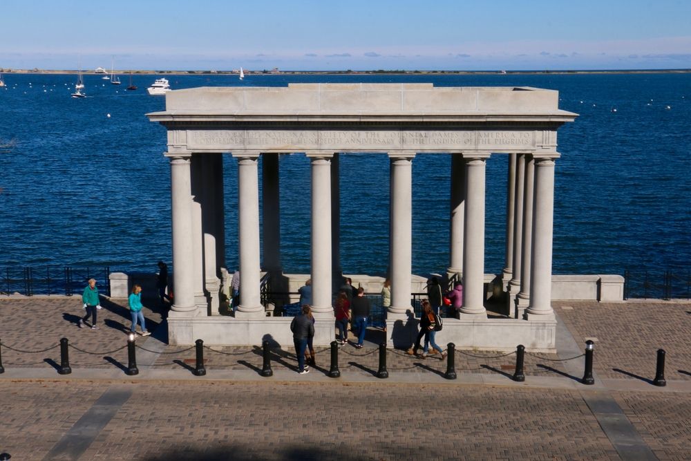 Pavilion housing the Plymouth Rock at Pilgrim Memorial State Park
