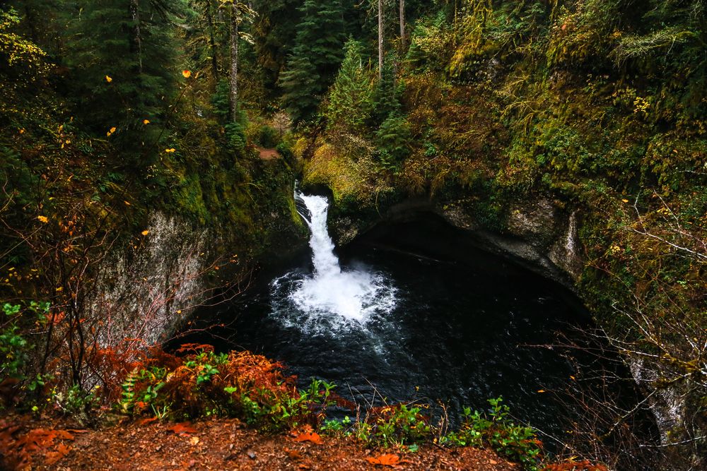 Aerial view of Punch Bowl Falls