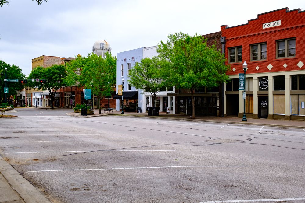 Buildings along the Historic Downtown McKinney