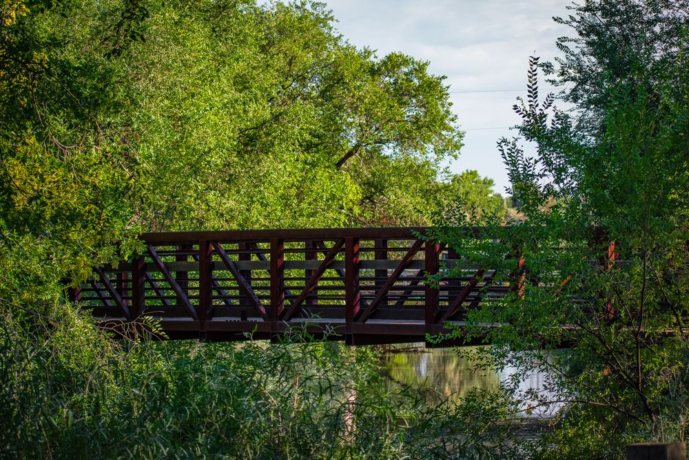 A bridge at Jordan River Parkway Trail