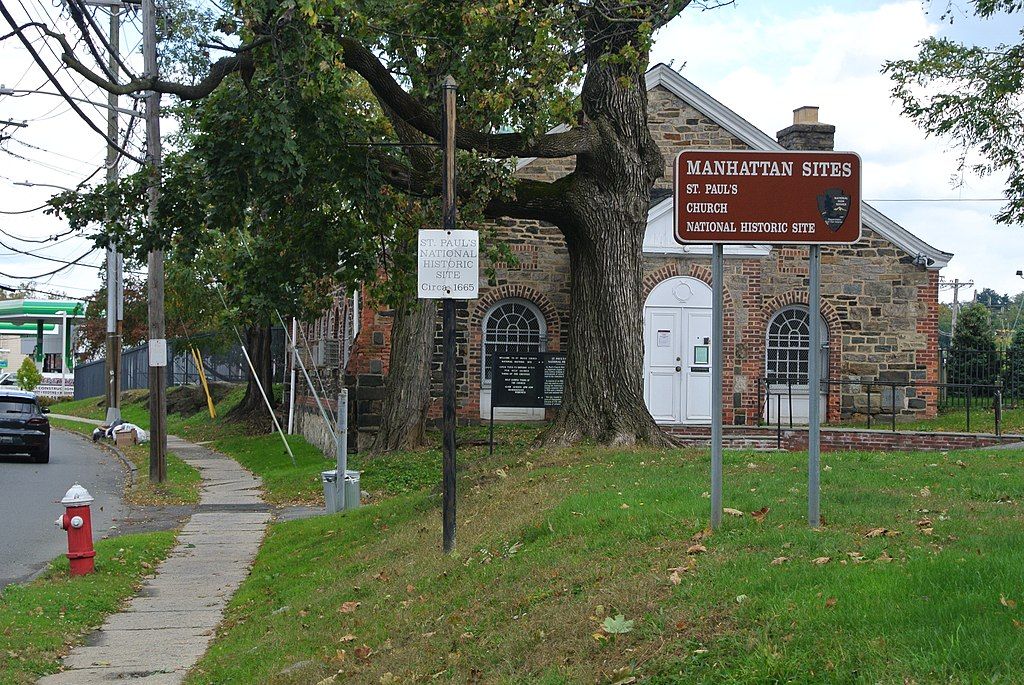 Signage of St. Paul's Church National Historic Site