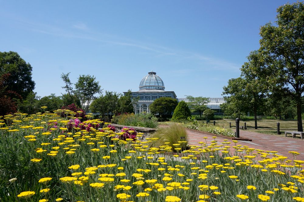 Exterior of Lewis Ginter Botanical Garden's conservatory