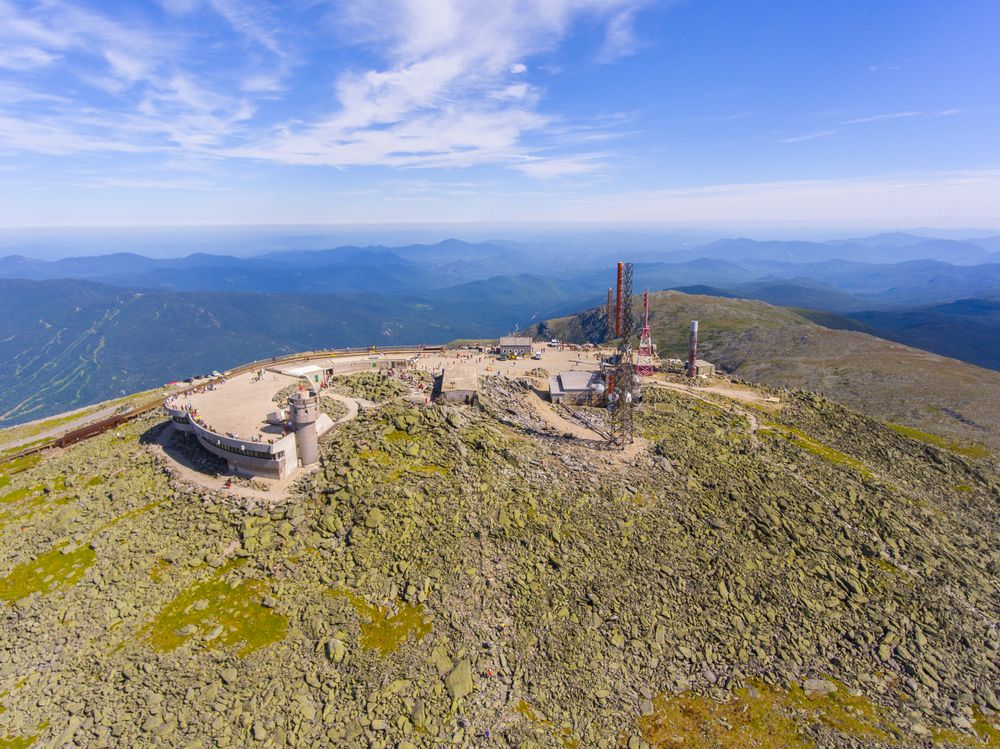 Aerial view of Mount Washington Observatory