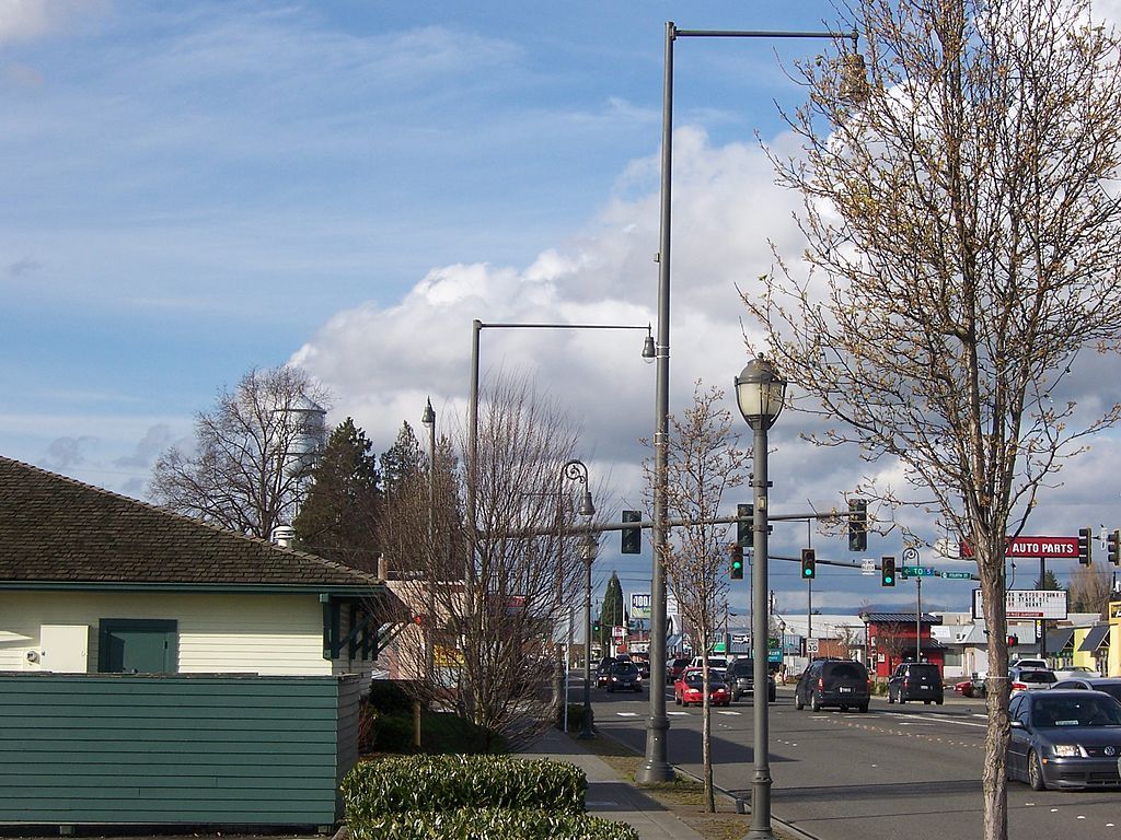 Daytime view of State Avenue Marysville