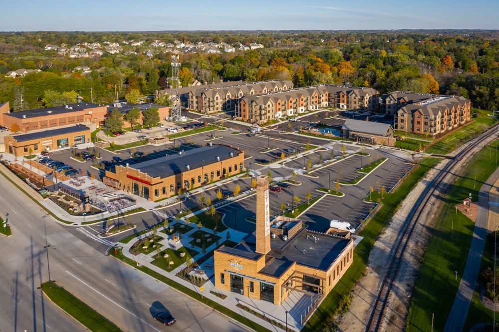 Aerial view of St. Paul Fish Company