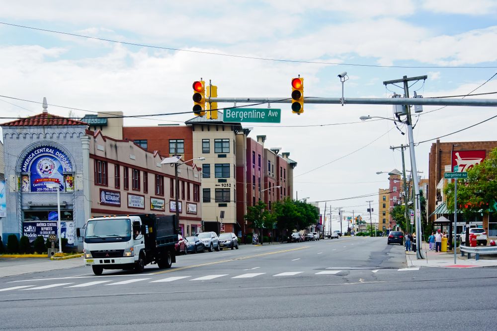 The road of Bergenline Avenue