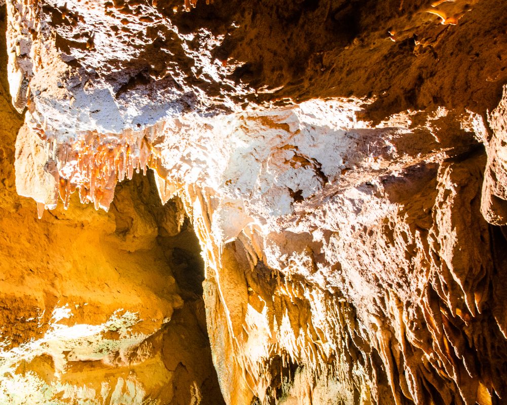 Close view of Caverns at Natural Bridge's rock formation