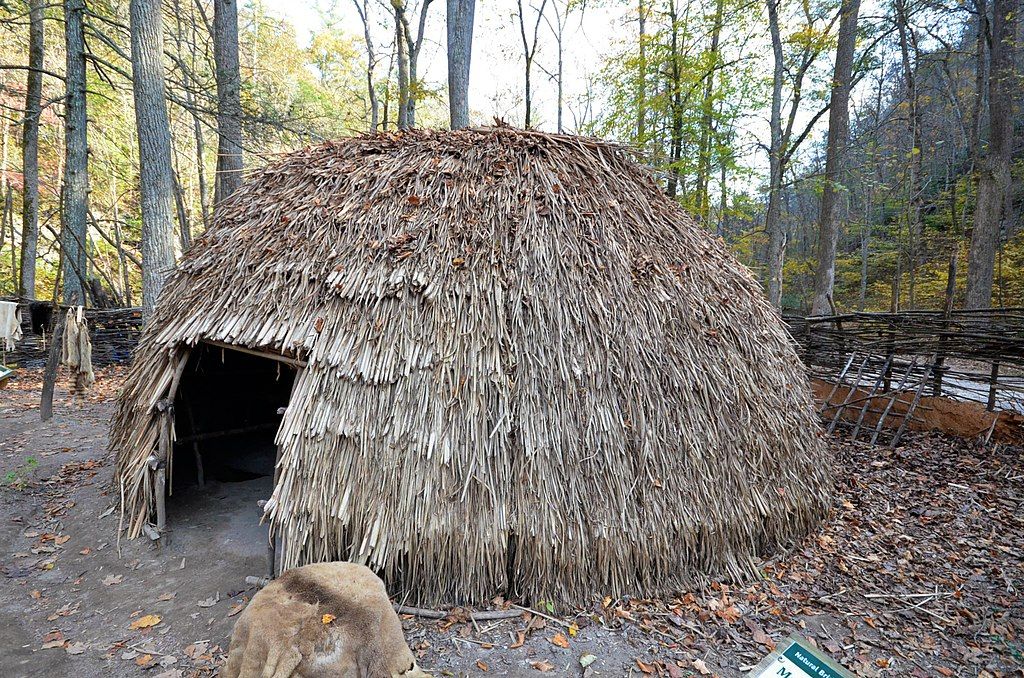 A hut at Monacan Village