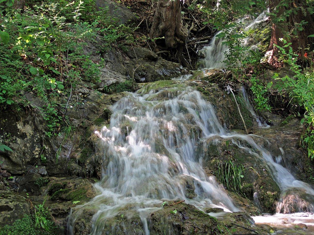 Cascade creek falls at Natural Bridge State Park