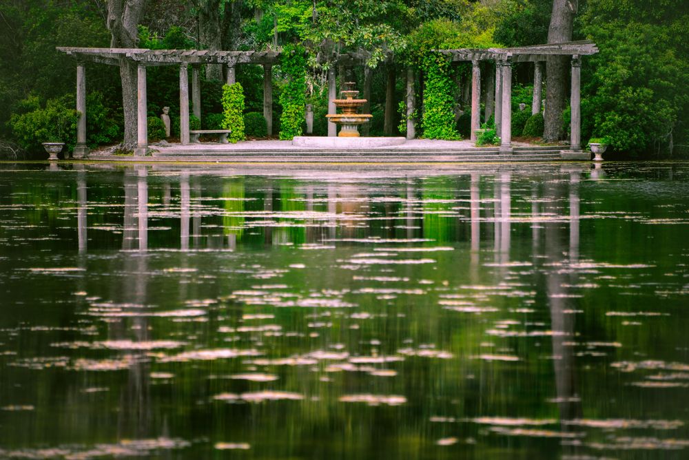 Reflection pond at Airlie Gardens