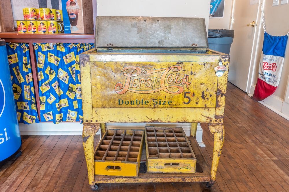 Soda cases in the Birthplace of Pepsi