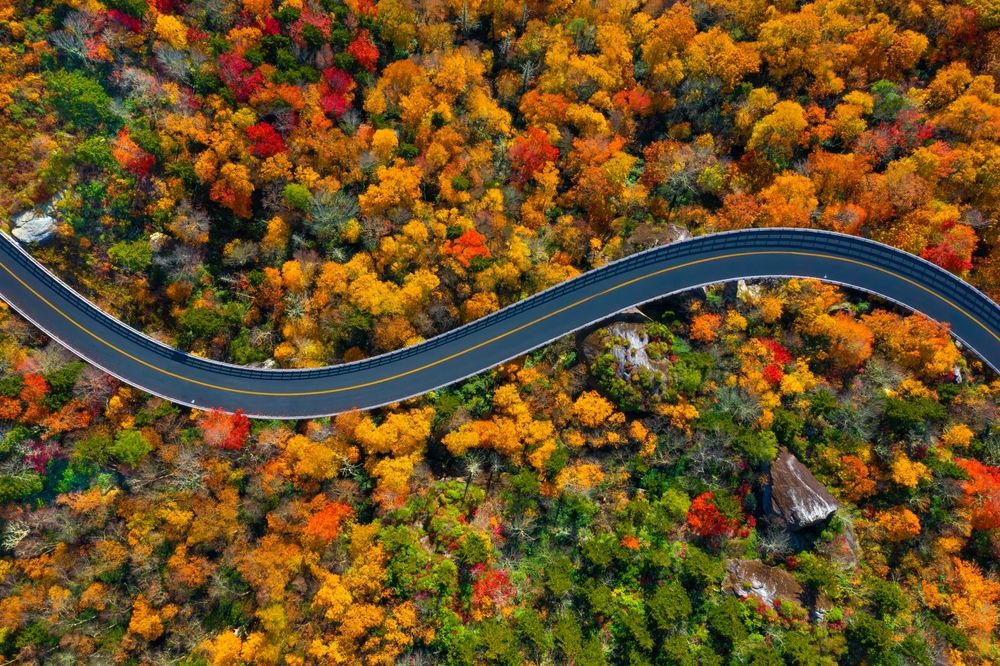 Aerial view of Blue Ridge Parkway