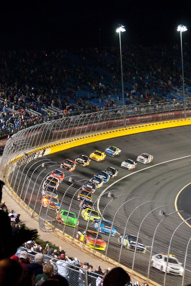 Racecars at Charlotte Motor Speedway