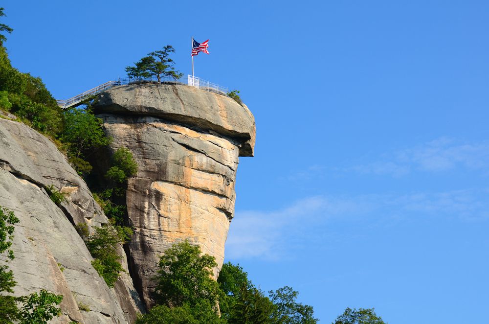 Daytime view of Chimney Rock