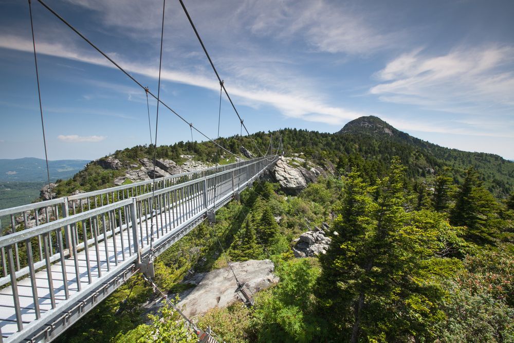 The high swinging bridge of Grandfather Mountain